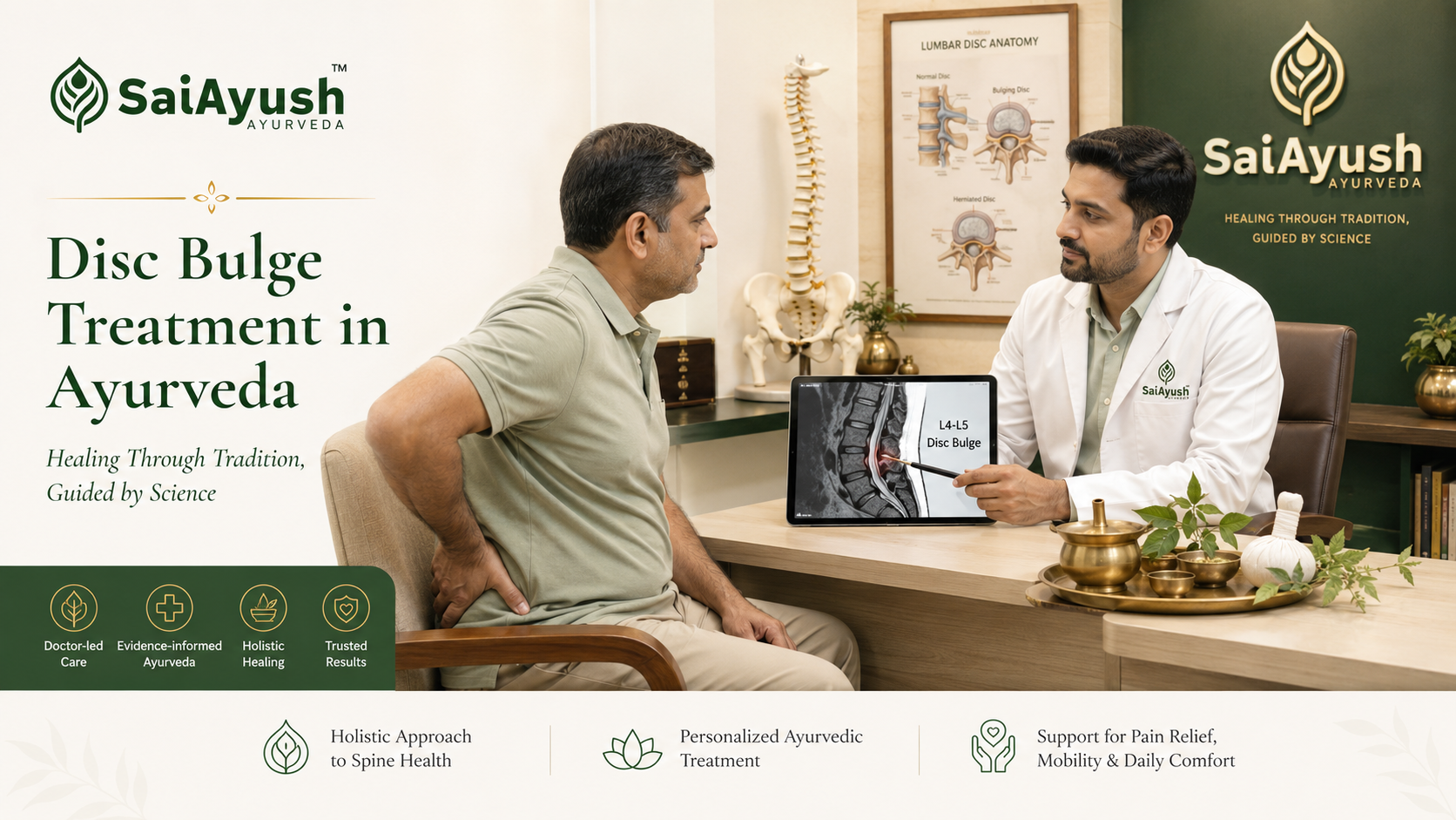 Disc Bulge Symptoms, Causes & When to Seek Doctor-Guided Ayurvedic Care