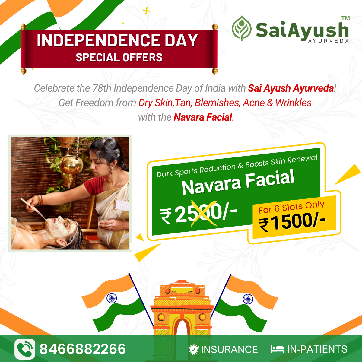 Independence Day Special Offers! for Navara Facial