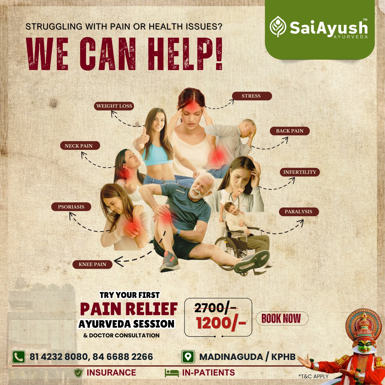 Ayurveda Pain Relief session worth ₹2000 at just ₹1200!