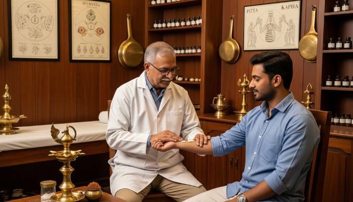 Thorough consultation with an Ayurveda doctor including pulse diagnosis Doctor’s Health Examination & Diagnosis